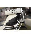 LECO- CHAISE LONGUE - PIEL VACA BCO.NEGR